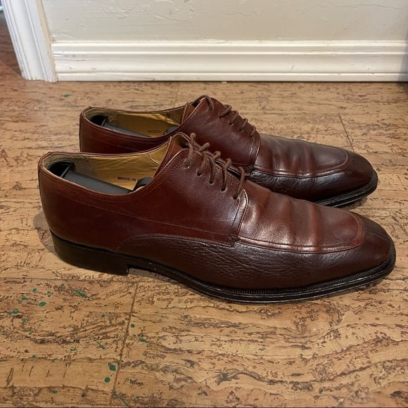 Mezlan Noci Brown Leather Split Toe Oxfords Sz 9 - Picture 1 of 6